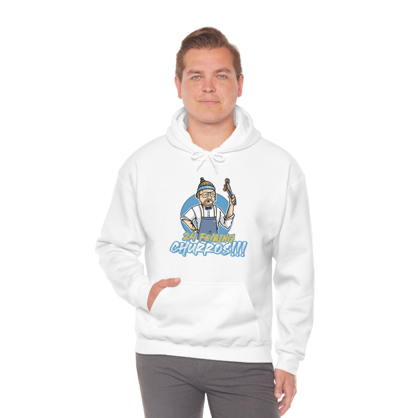 24 F!@&ING CHURROS Unisex Heavy Blend™ Hooded Sweatshirt